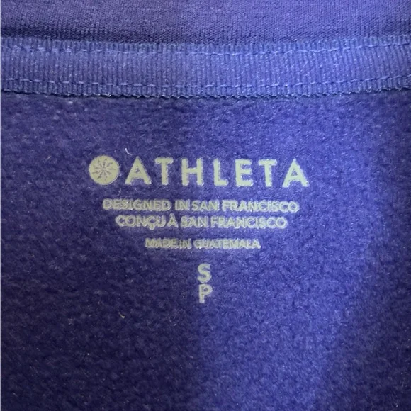 Athleta Altitude Polartec Half Zip Pullover Sweatshirt Noble Blue Purple S - Picture 13 of 13
